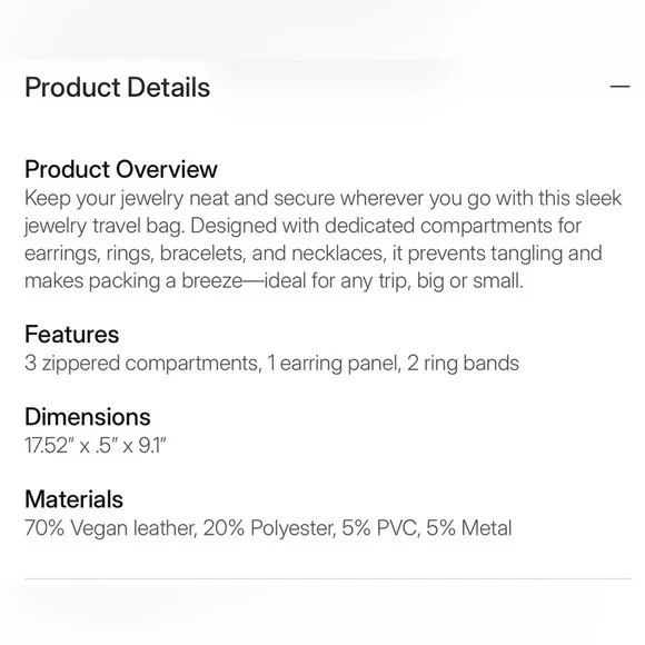 Neutral Beige Tan Camel Jewelry Travel Organizer Case Zip Pouch Minimalist NEW - Picture 10 of 11